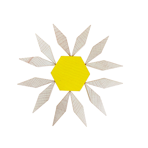 磁性木製六形六色